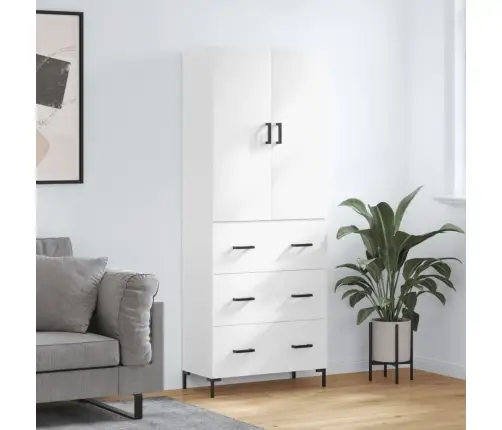 Augstais Skapis, Balts, 69,5X34X180 Cm, Inženierijas Koks Vidaxl