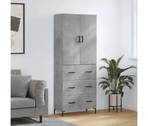 Augstais Skapis, Pelēks, 69,5X34X180 Cm, Inženierijas Koks Vidaxl Augstais Skapis, Pelēks, 69,5X34X180 Cm, Inženierijas Koks Vidaxl