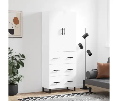 Komoda, Baltos Spalvos, 69,5X34X180cm Apdirbta Mediena