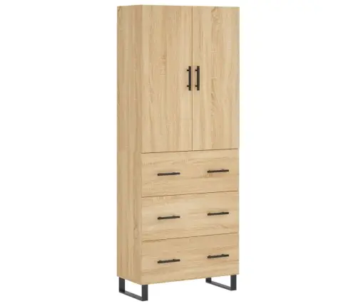 Augstais Skapis, Ozolkoka, 69,5X34X180 Cm, Inženierijas Koks Vidaxl