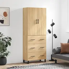 Augstais Skapis, Ozolkoka, 69,5X34X180 Cm, Inženierijas Koks Vidaxl