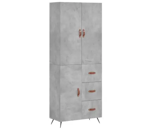 Augstais Skapis, Pelēks, 69,5X34X180 Cm, Inženierijas Koks Vidaxl