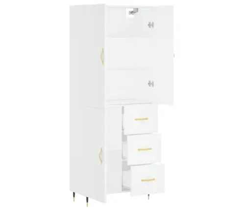 Komoda, Baltos Spalvos, 69,5X34X180cm Apdirbta Mediena