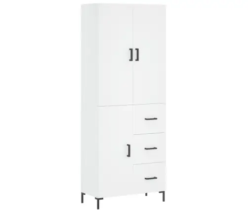 Komoda, Baltos Spalvos, 69,5X34X180cm Apdirbta Mediena