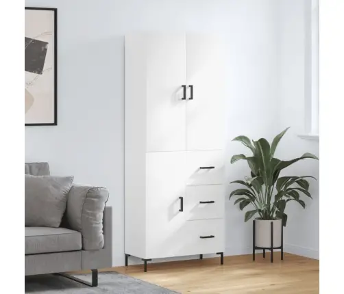 Komoda, Baltos Spalvos, 69,5X34X180cm Apdirbta Mediena