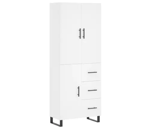 Augstais Skapis, Balts, 69,5X34X180 Cm, Inženierijas Koks Vidaxl