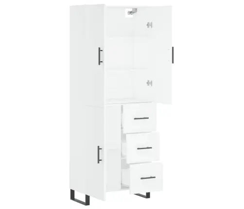 Augstais Skapis, Balts, 69,5X34X180 Cm, Inženierijas Koks Vidaxl