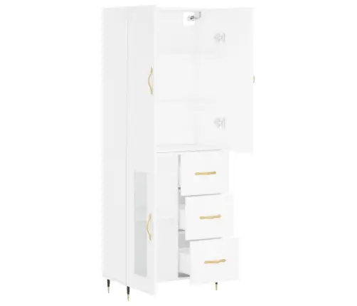 Augstais Skapis, Balts, 69,5X34X180 Cm, Inženierijas Koks Vidaxl Augstais Skapis, Balts, 69,5X34X180 Cm, Inženierijas Koks Vidaxl