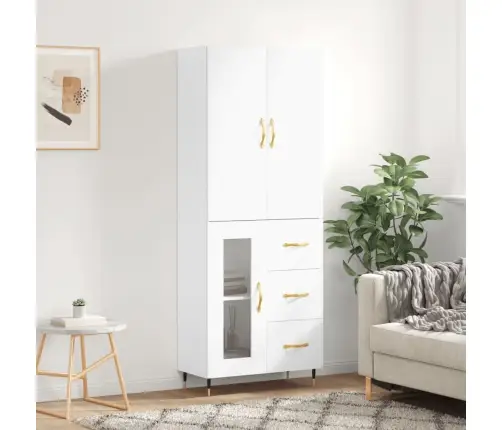 Augstais Skapis, Balts, 69,5X34X180 Cm, Inženierijas Koks Vidaxl Augstais Skapis, Balts, 69,5X34X180 Cm, Inženierijas Koks Vidaxl