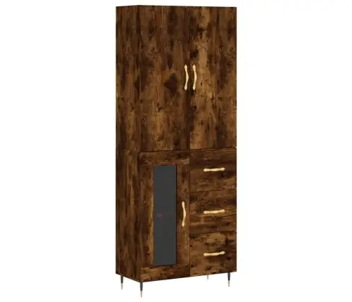 Komoda, Dūminio Ąžuolo Spalvos, 69,5X34X180cm Apdirbta Mediena