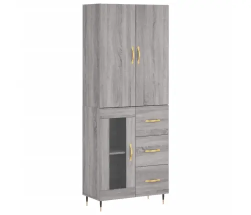 Kõrge Kapp, Hall Sonoma Tamm, 69,5 X 34 X 180 cm Tehispuit