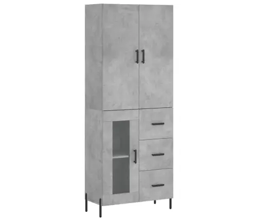 Augstais Skapis, Pelēks, 69,5X34X180 Cm, Inženierijas Koks Vidaxl