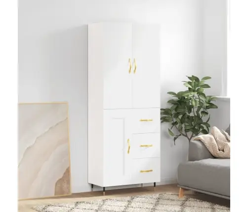 Kõrge Kapp, Valge, 69,5 X 34 X 180 cm Tehispuit Kõrge Kapp, Valge, 69,5 X 34 X 180 cm Tehispuit