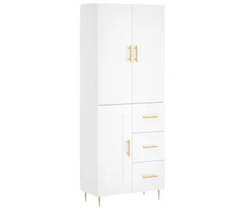 Komoda, Baltos Spalvos, 69,5X34X180cm Apdirbta Mediena