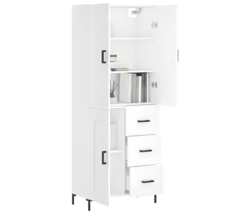 Augstais Skapis, Balts, 69,5X34X180 Cm, Inženierijas Koks Vidaxl