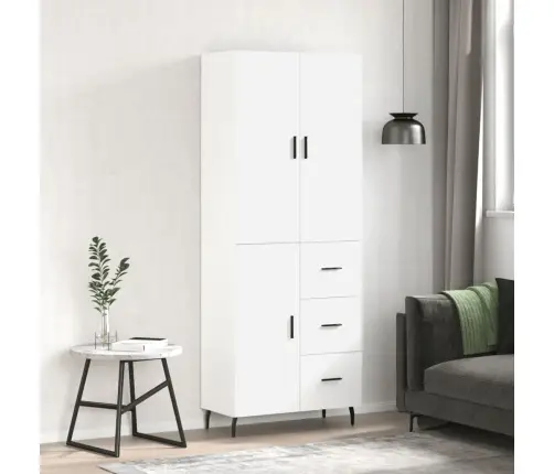 Augstais Skapis, Balts, 69,5X34X180 Cm, Inženierijas Koks Vidaxl