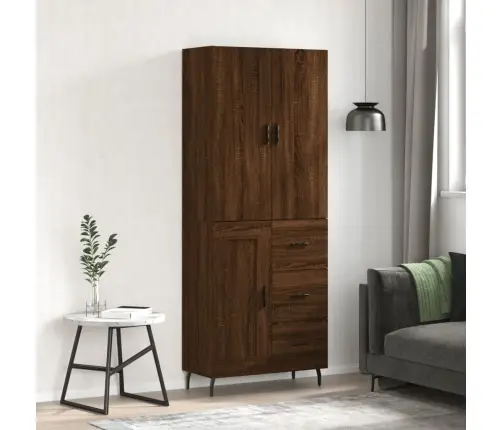 Augstais Skapis, Ozolkoka, 69,5X34X180 Cm, Inženierijas Koks Vidaxl