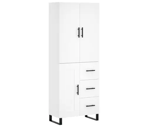 Kõrge Kapp, Valge, 69,5 X 34 X 180 cm Tehispuit