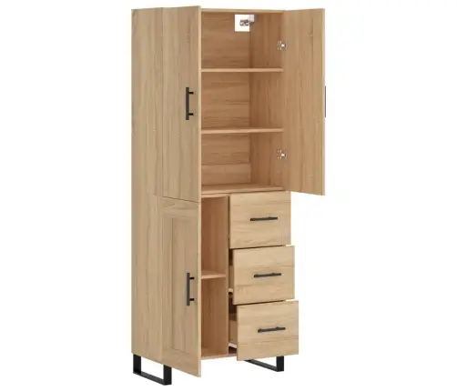 Augstais Skapis, Ozolkoka, 69,5X34X180 Cm, Inženierijas Koks Vidaxl