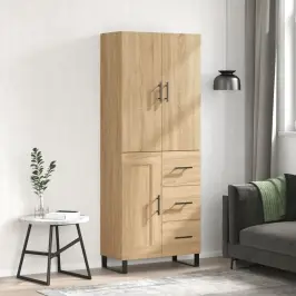Kõrge Kapp, Sonoma Tamm, 69,5 X 34 X 180 cm Tehispuit