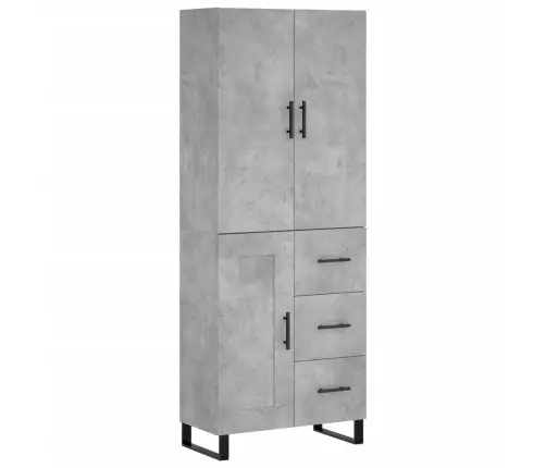 Kõrge Kapp, Betoonhall, 69,5 X 34 X 180 cmTehispuit