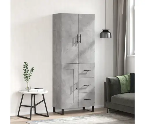 Kõrge Kapp, Betoonhall, 69,5 X 34 X 180 cmTehispuit