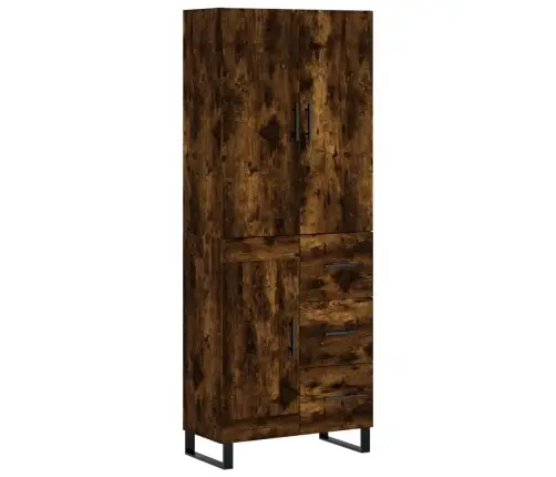 Kõrge Kapp, Suitsutatud Tamm, 69,5 X 34 X 180 cm Tehispuit