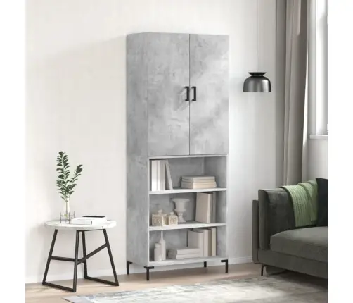 Augstais Skapis, Pelēks, 69,5X34X180 Cm, Inženierijas Koks Vidaxl