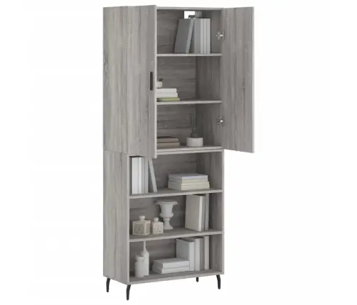 Kõrge Kapp, Hall Sonoma Tamm, 69,5 X 34 X 180 cm Tehispuit