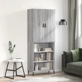 Augstais Skapis, Pelēks, 69,5X34X180 Cm, Inženierijas Koks Vidaxl