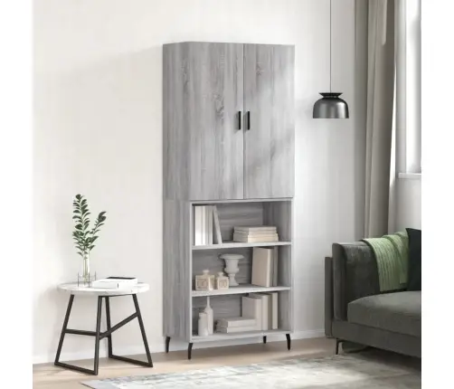 Kõrge Kapp, Hall Sonoma Tamm, 69,5 X 34 X 180 cm Tehispuit