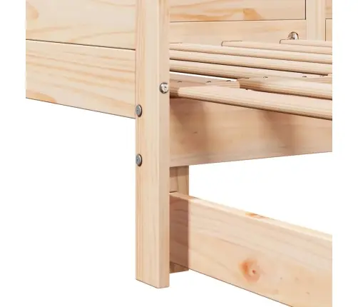 Izvelkamā Dienas Gulta 90X200 Cm Masīvkoks Priede Vidaxl