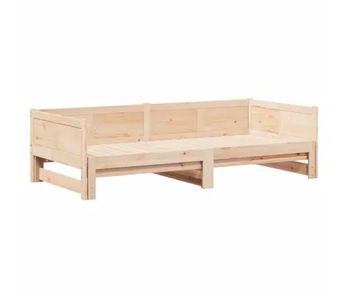 Izvelkamā Dienas Gulta 90X200 Cm Masīvkoks Priede Vidaxl