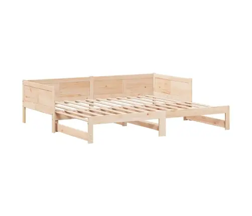 Izvelkamā Dienas Gulta 90X200 Cm Masīvkoks Priede Vidaxl