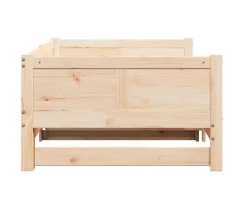 Izvelkamā Dienas Gulta 90X200 Cm Masīvkoks Priede Vidaxl