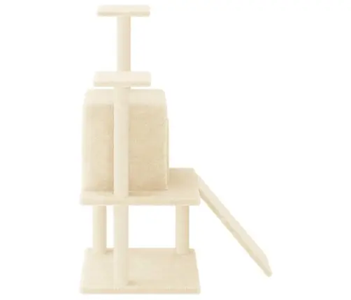 Kassimaja Sisalköitega Kraapimispuuga, Kreemjas, 110 Cm