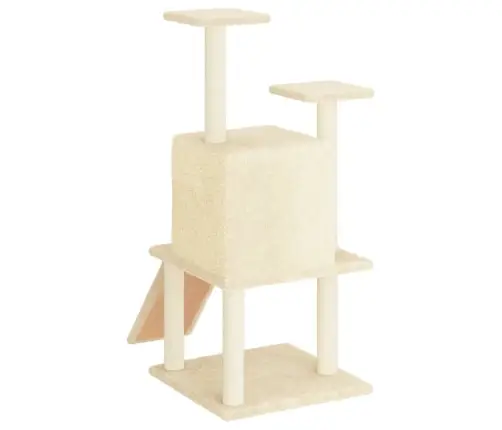 Kassimaja Sisalköitega Kraapimispuuga, Kreemjas, 110 Cm