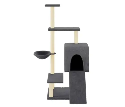 Draskyklė Katėms Su Stovais Iš Sizalio, Tamsiai Pilka, 130,5Cm