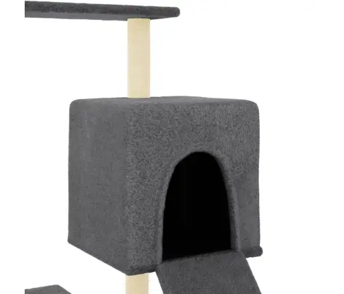 Draskyklė Katėms Su Stovais Iš Sizalio, Tamsiai Pilka, 130,5Cm