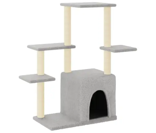 Kassimaja Sisalköitega Kraapimispuudega, Helehall, 97,5 Cm