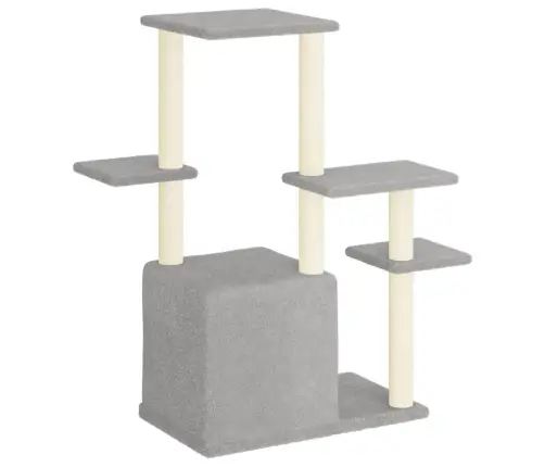 Kassimaja Sisalköitega Kraapimispuudega, Helehall, 97,5 Cm