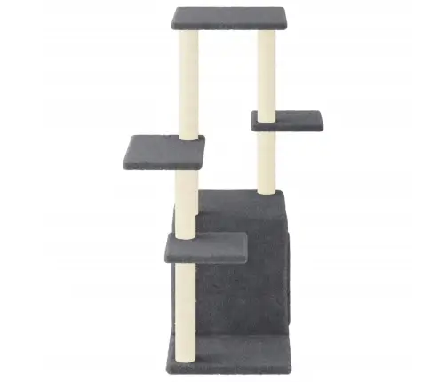 Kassimaja Sisalköitega Kraapimispostidega, Tumehall, 97,5 Cm