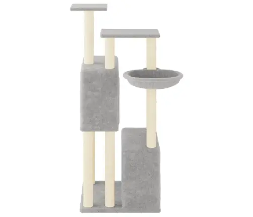 Kaķu Māja Ar Sizala Stabiem Nagu Asināšanai, 122 Cm, Pelēka Vidaxl