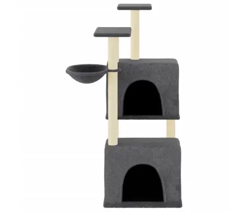 Kaķu Māja Ar Sizala Stabiem Nagu Asināšanai, 122 Cm, Pelēka Vidaxl