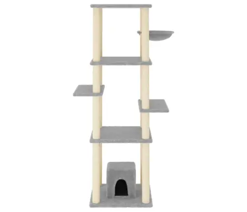 Draskyklė Katėms Su Stovais Iš Sizalio, Šviesiai Pilka, 154Cm