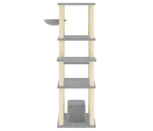 Draskyklė Katėms Su Stovais Iš Sizalio, Šviesiai Pilka, 154Cm