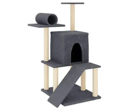 Draskyklė Katėms Su Stovais Iš Sizalio, Tamsiai Pilka, 110,5Cm