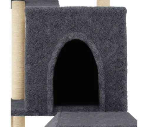 Draskyklė Katėms Su Stovais Iš Sizalio, Tamsiai Pilka, 110,5Cm