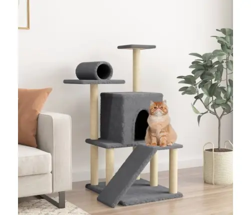 Draskyklė Katėms Su Stovais Iš Sizalio, Tamsiai Pilka, 110,5Cm