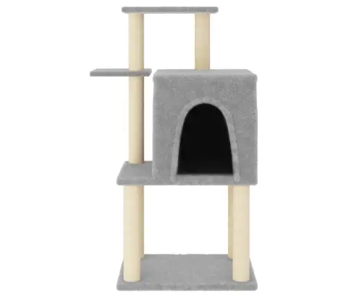 Kassimaja Sisalköitega Kraapimispostidega, Helehall, 97 Cm